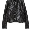 FRANK LYMAN Lyman Lederjacke Damen, Schwarz