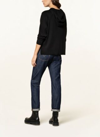 FREEQUENT Ani Strick-Hoodie Damen, Schwarz