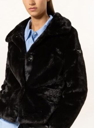 FRIEDA&FREDDIES Kunstpelz-Jacke Damen, Schwarz