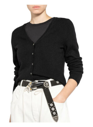 FTC CASHMERE Cashmere-Strickjacke Damen, Schwarz