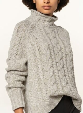 FTC CASHMERE Rollkragenpullover Damen, Grün