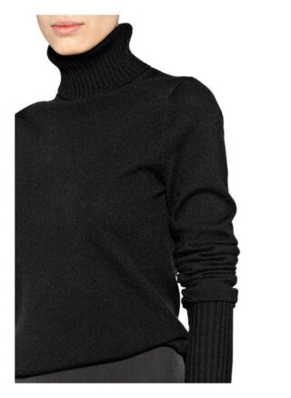 FTC CASHMERE Rollkragenpullover Damen, Schwarz