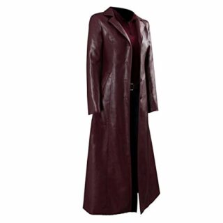 Fashion_First Ledermantel Damen, Braun