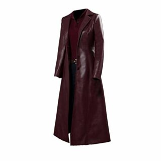 Fashion_First Ledermantel Damen, Braun