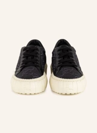 Fendi Karligraph Plateau-Sneaker Damen, Schwarz
