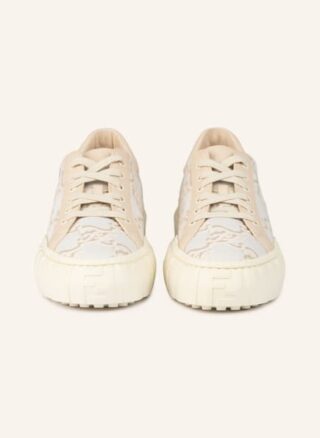 Fendi Karligraph Plateau-Sneaker Damen, Weiß