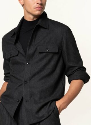 Filippa K M. Oscar Overshirt Herren, Grau