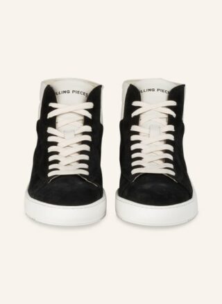 Filling Pieces Mid Court Suede Hightop-Sneaker Herren, Schwarz