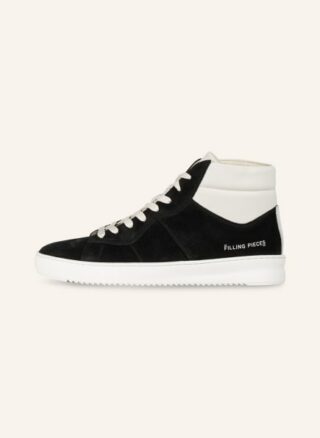 Filling Pieces Mid Court Suede Hightop-Sneaker Herren, Schwarz