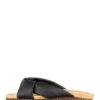 Flattered Lou Pantoletten Damen, Schwarz