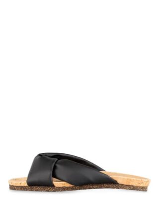Flattered Lou Pantoletten Damen, Schwarz