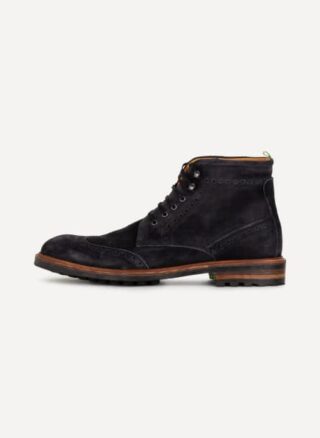 Floris van Bommel Schnürboots Herren, Schwarz