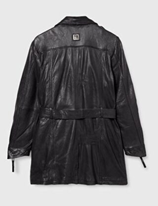 Freaky Nation Autumn Ledermantel Damen, Schwarz