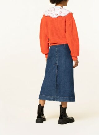 Ganni Bluse Damen, Weiß