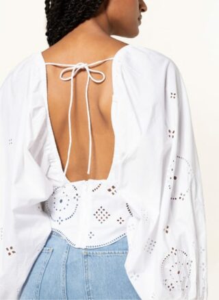 Ganni Blusenshirt Damen, Weiß