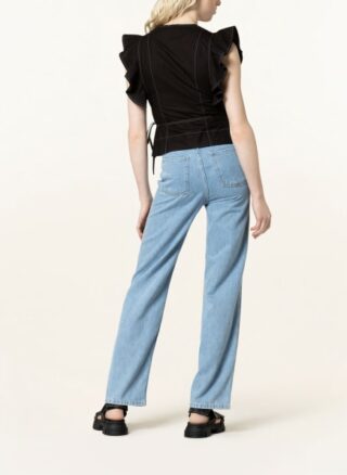 Ganni Blusentop Damen, Schwarz