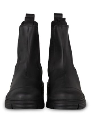 Ganni Gummi-Boots Damen, Schwarz