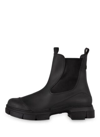 Ganni Gummi-Boots Damen, Schwarz