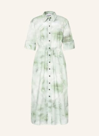 Ganni Hemdblusenkleid Damen, Grün