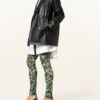 Ganni Leggings Damen, Grün