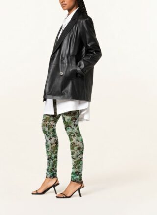 Ganni Leggings Damen, Grün