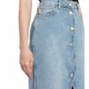 Ganni Maxirock Damen, Blau