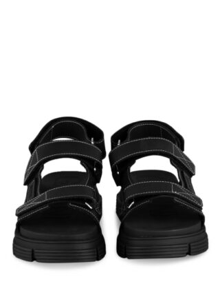 Ganni Plateau-Sandalen Damen, Schwarz