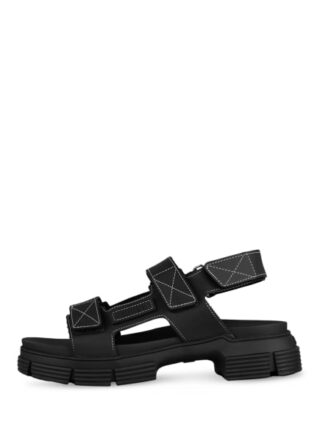 Ganni Plateau-Sandalen Damen, Schwarz
