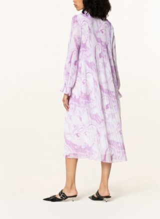 Ganni Plisseekleid Damen, Lila