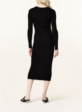 Ganni Strickkleid Damen, Schwarz