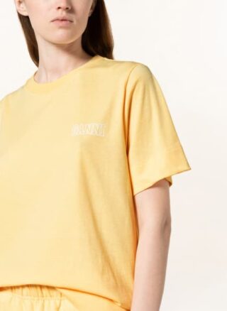 Ganni T-Shirts Damen, Gelb