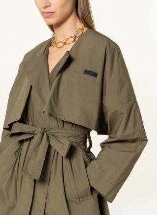 Ganni Trenchcoat Damen, Grün