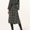 Ganni Wickelkleid Damen, Schwarz