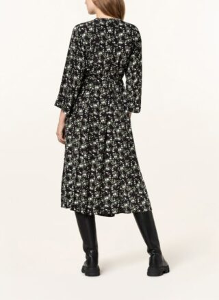 Ganni Wickelkleid Damen, Schwarz