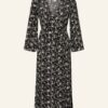 Ganni Wickelkleid Damen, Schwarz