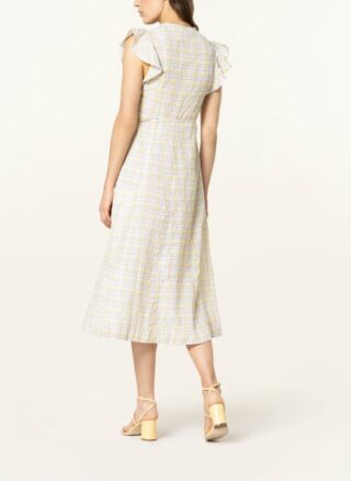 Ganni Wickelkleid Damen, Weiß