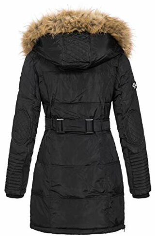 Geographical Norway Belissima Steppmantel Damen, Schwarz
