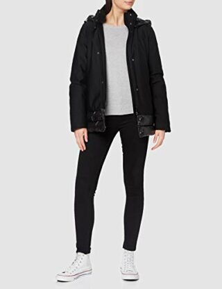 Geox W GRITAH Parka Damen, Schwarz