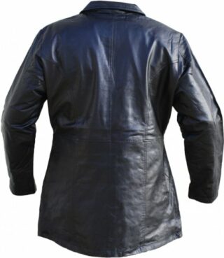 German Wear-Store Ledermantel Damen, Schwarz