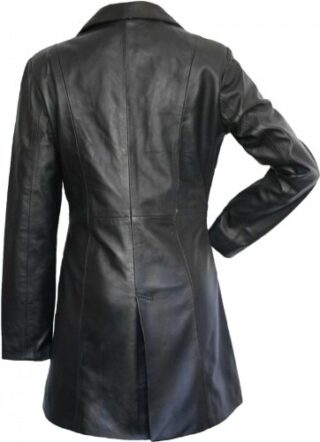 German Wear-Store Ledermantel Damen, Schwarz