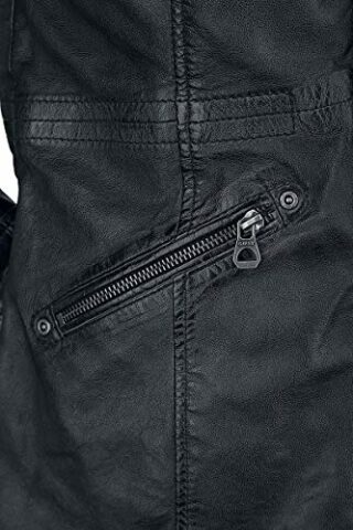 Gipsy Emely Indigo Ledermantel Damen, Schwarz