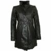 Gipsy Ledermantel Damen, Schwarz