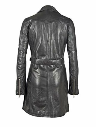 Gipsy Ledermantel Damen, Schwarz