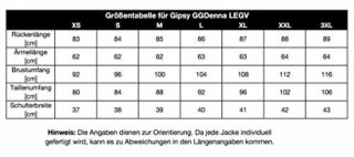 Gipsy Ledermantel Damen, Schwarz
