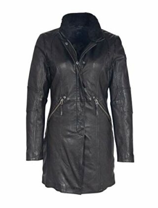 Gipsy Ledermantel Damen, Schwarz