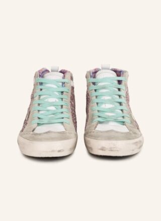 Golden Goose Mid Star Sneaker Damen, Silber