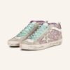 Golden Goose Mid Star Sneaker Damen, Silber
