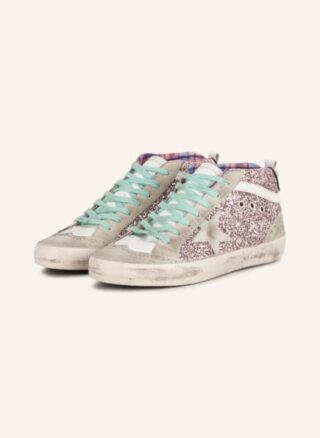 Golden Goose Mid Star Sneaker Damen, Silber