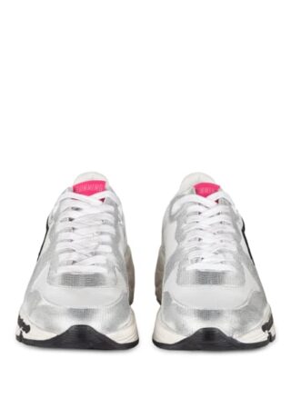 Golden Goose Running Sole Plateau-Sneaker Damen, Silber