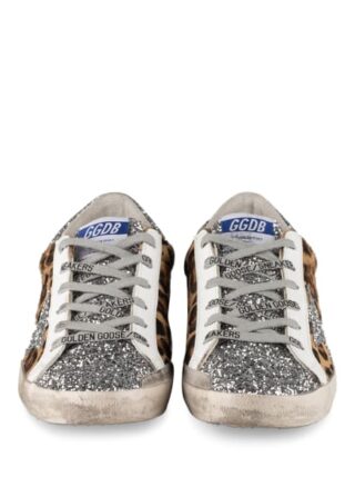 Golden Goose Super-Star Sneaker Damen, Silber